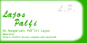 lajos palfi business card